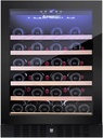 28 Bottle Compressor Wine Cabinet Refrigerator, Large Independent Wine Cellar, Tempered Glass Door with Lock, LED Digital Temperature Control Refrigerator