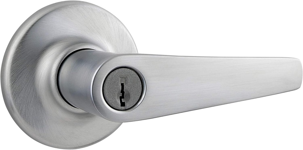 Kwikset 462DL-26DV2 Delta Lever Vestibule Lock with New Chassis and 6AL Latch and RCS Strike Satin Chrome Finish