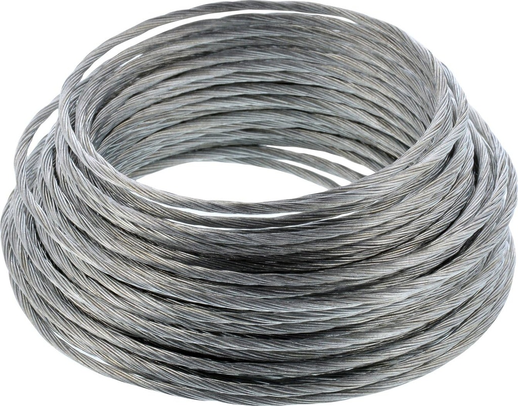 Hillman Steel Wire Rope Picture Hanging Wire, 25', Corrosion Resistant, Holds 30 lbs, Ideal for Crafts & DIY, Silver | 121110