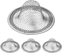 BokWin 4PCS 2.12 inch Top / 0.9 inch Stainless Steel Mesh Sink Strainer Slop Basket Filter Trap for Shower Bath Tub Drain Hair Catcher for Home Bathrooms