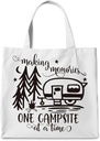 WAlTPl Camping Tote Bags, Camper Gifts for Women Men, Canvas Bag for Camping Lovers, Reusable Grocery Bag
