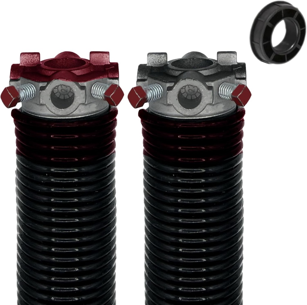 Garage Door Torsion Springs (234 x 1.75 x 31) | 1" Nylon Bushing | Left and Right Hand Wound Replacement (Pair)