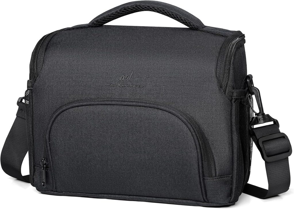 NOL Natural Organic Lifestyle Large Lunch Bag Insulated Cooler lunch Bag for Men Waterproof Lightweight Lunch Box Organiser Leakproof Cooler Tote for Work (Black)