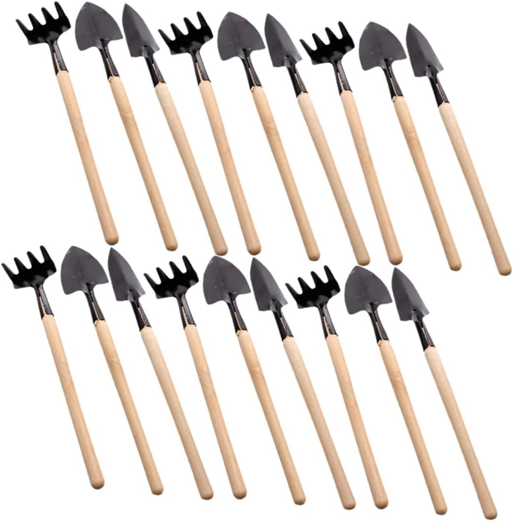 Gadpiparty 6Sets Mini Garden Tools Set for Indoor Gardening Ergonomic Hand Tools for Digging Weeding and Transplanting for Succulents and Plant Care