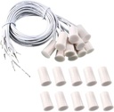 10 Pair RC-33 NC Recessed Wired Security Window Door Contact Sensor Alarm Magnetic Reed Switch White（Normally Closed） 1
