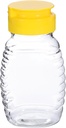 HARFINGTON 2pcs Plastic Honey Bottles 3.7oz 108ml Squeeze Honey Jars Bottle Leakproof Honey Dispenser Refillable Honey Containers with Flip Lid for Storing and Dispensing Sauce Syrup