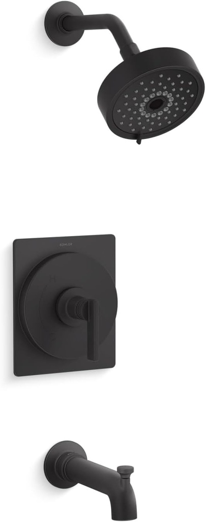 Kohler KTS35916-4Y-BL Castia by Studio McGee Shower Only Trim Package with 2.5 GPM Multi Function Shower Head with MasterClean Sprayface Matte Black
