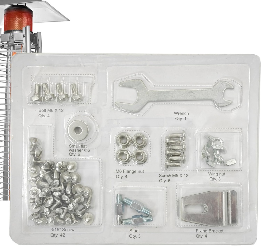 Outdoor Pyramid Patio Heater Replacement Parts Outdoor Pyramid Propane Patio Heater Master Bolt Set polt & Nut & Stud & Wing Nut&fixing Bracket