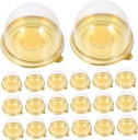 50pcs Mini Cake Containers with Transparent Lids Small Round Pastry Boxes for Cupcakes and Desserts Sealed Bakery Packaging for Home Cake Shops Weddings and Parties