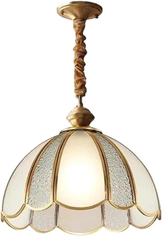 European Classical Luxury Copper Art Chandelier Living Room Dining Room Bedroom Frosted Glass Pendant Lights,Modern Pendant Light