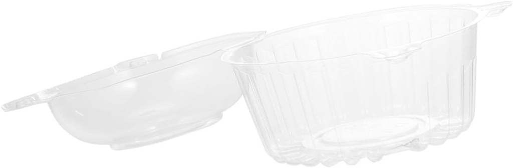 100pcs Transparent Cake Boxes Disposable Food Storage Container for Cupcakes Desserts and Party Treats for Weddings Birthdays Showers and Celebrations