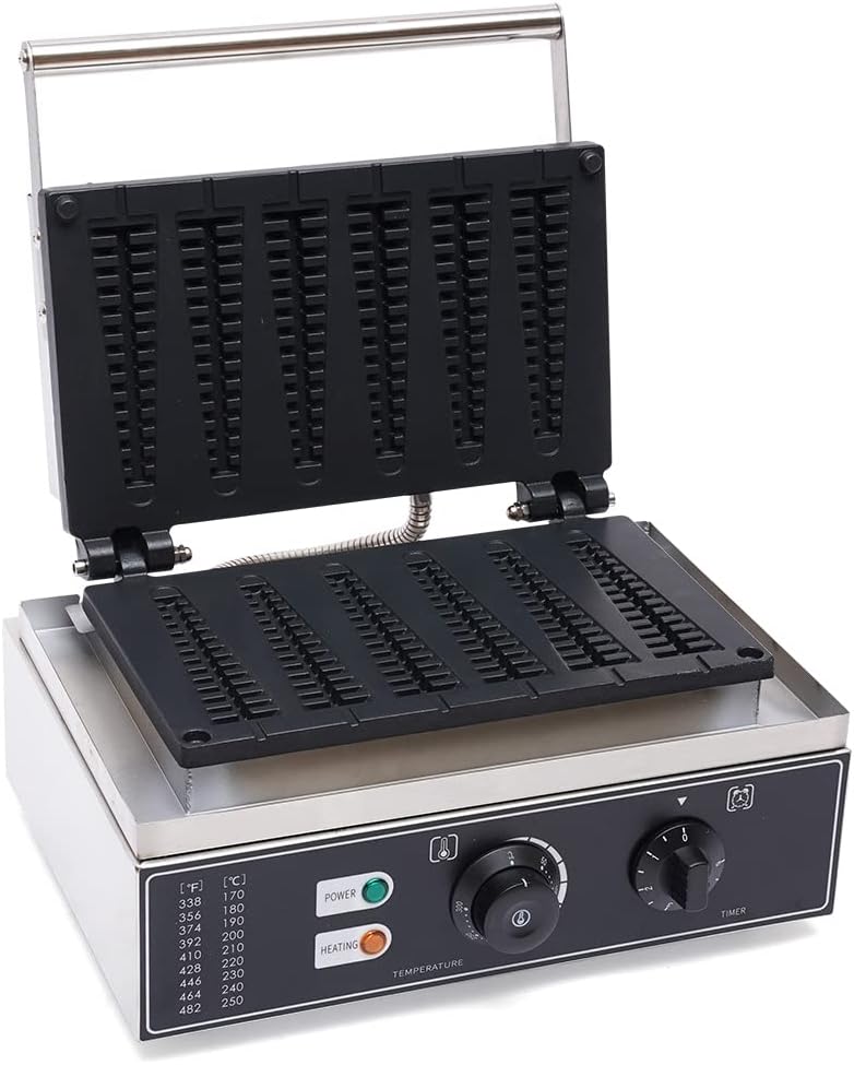 6pcs Stick Waffle Maker Machine,Non Stick Sausage Hot Dog Machine 110V Electric Corn Dog Waffle Maker Hot Dog Muffin Machine for Commercial Home Use