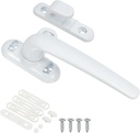 PATIKIL Aluminum Alloy Window Handle, Casement Window Lock Internal and External Sliding Door Window Handle Locks for Vertical & Horizontal Sliding Windows Security, White (Left Hand)