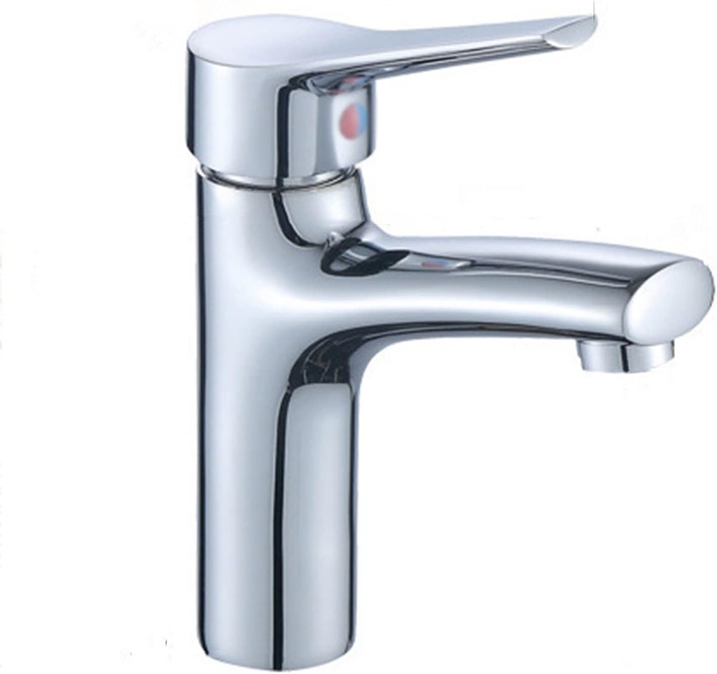 Single Handle Bathroom Faucet Bathroom Sink Faucet Single Hole Brass faucets Basin Faucet Brass Bathroom Faucet Single Hole,Chrome A (Color : Chrome B)