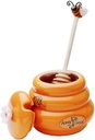 Joie Ceramic Beehive Honey Pot and Wooden Dipper, Mini