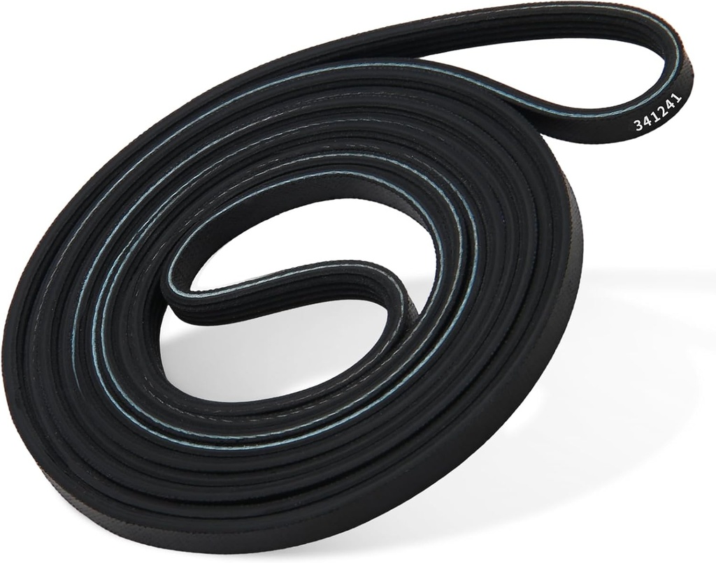341241 Dryer Belt for Whirlpool Maytag Amana Kenmore Roper - 92 1/4 Inch Durable Dryer Belt Replacement - Fixes Tumbling Noise & Heating Issues - Easy DIY Install