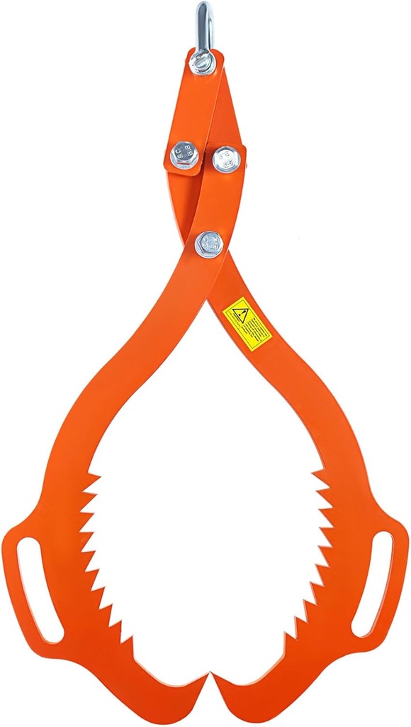 28 Inch 2 Serrated Claw Hook Log Lifting Tongs, Heavy Duty Loglifting Tongs, Grapple Timber Claw for Handling, Dragging & Carrying Tool