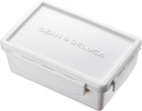 Dean & Deluca Lunch Box, Small, White, 14.2 fl oz (420 ml), Microwave Safe, Dishwasher Safe, Bento Box, Compact, Simple
