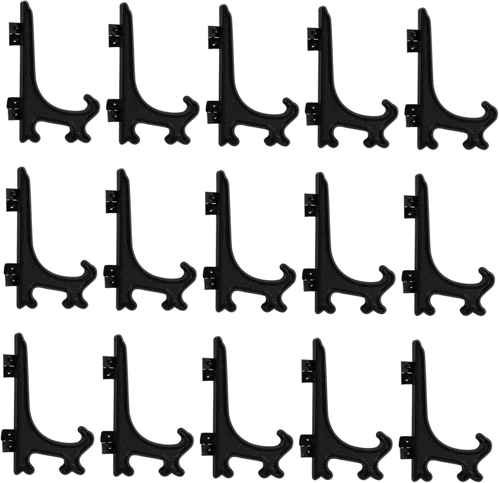PRETYZOOM Elegant 24pcs Curved Plate Holders Lightweight Display Rack Photo Frame Stand for Artwork Books Collector Plates