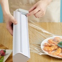 Cling Film Cutter Dispenser, Plastic Wrap Dispenser With Cutter,Adjustable Cling Film Cutter Suitable,For Packaging Food,Fruits And Vegetables In Kitchen And Restaurant
