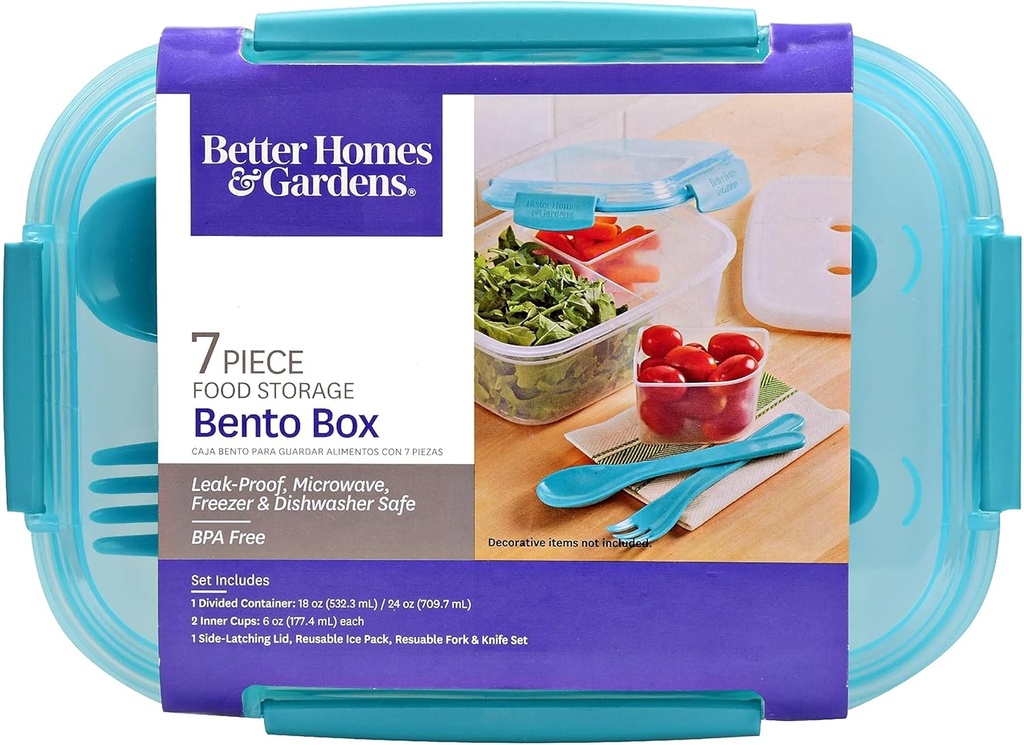 Better Homes & Gardens 7 Piece Food Storage Bento Box