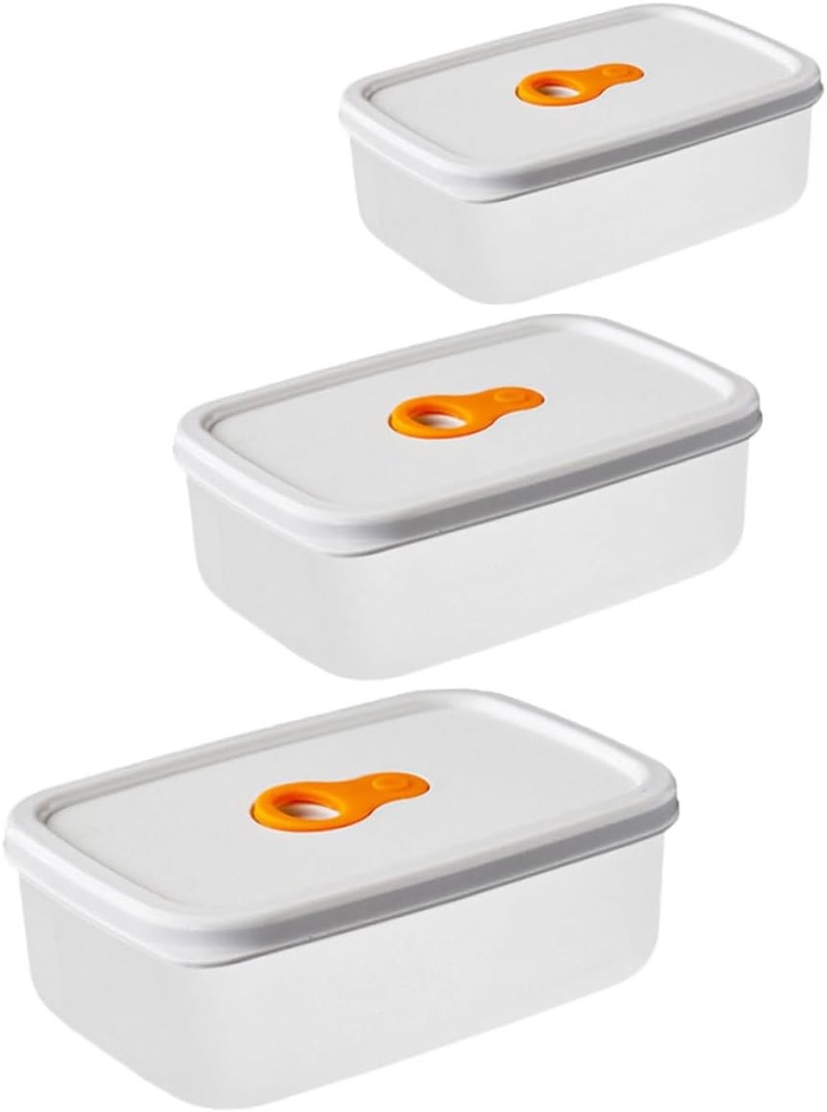 DECHOUS 3Pcs Small Fruit Storage Boxes Airtight Sealing Food Containers for Kitchen Freezer Safe Microwaveable Lunch Prep and Fruit Fresh Keeping