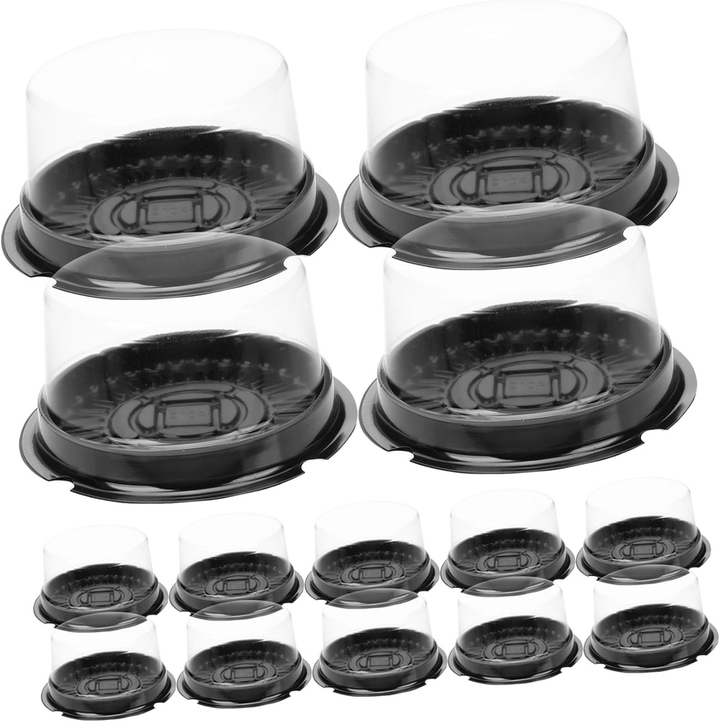 Plastic Cake Containers 4 Inches Cake Slice Carrier Box with Lid Cake Boxes for Parties Shops