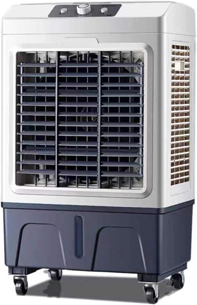 Evaporative Air Cooler, Portable Air Cooling Fan, 30L Water Tank, 120°Oscillation, with 3-Side Water Curtain, for Warehouse, Factory, Restaurant(Gray)