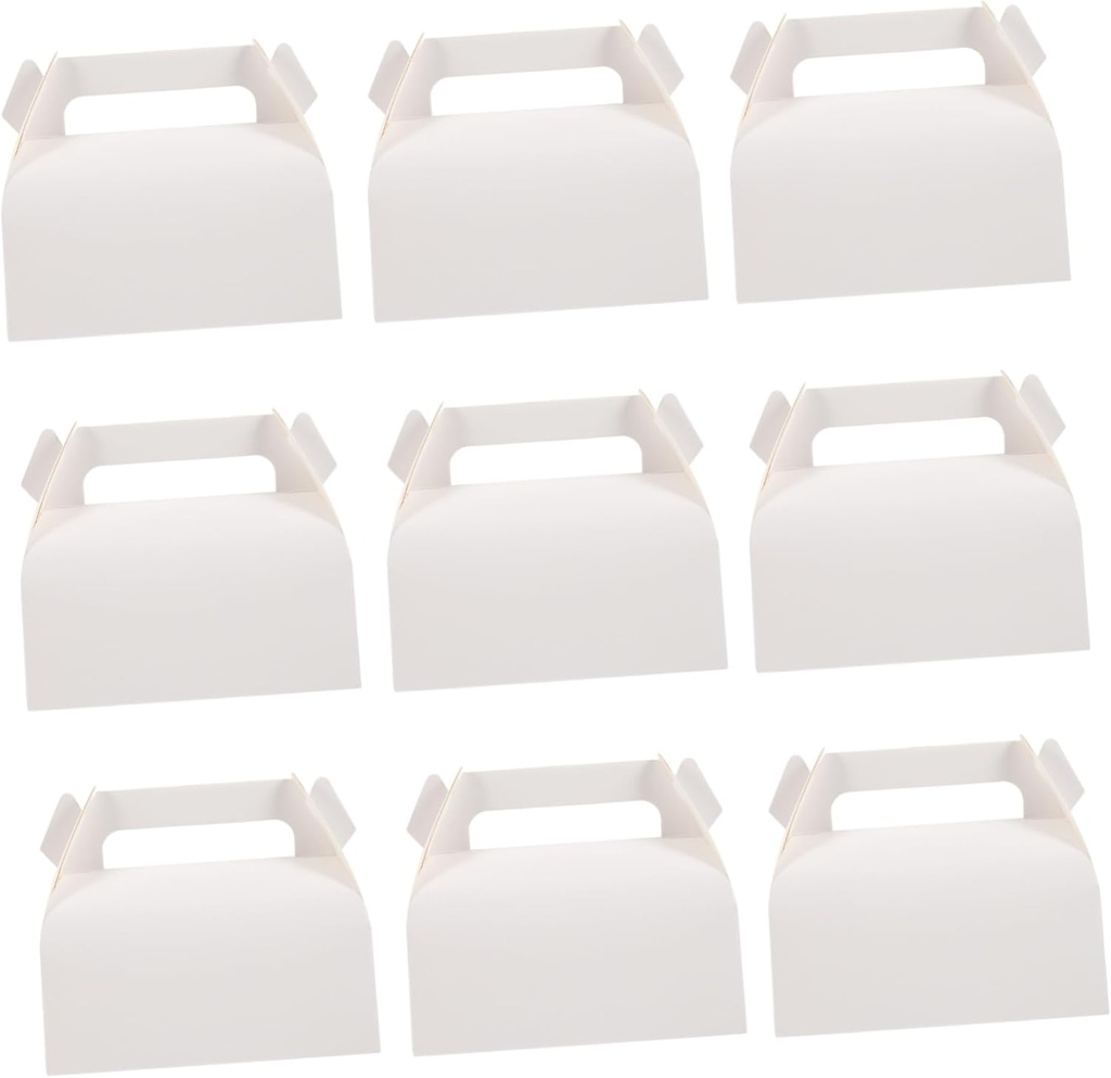 Garneck 50pcs Cupcake Boxes for Bakery Creative Cardboard Containers for Muffins Pastries for Weddings Birthdays and Treat Packaging