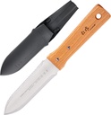 Nisaku NJP6510 Namibagata Hori Weeding & Digging Knife Japanese 7.25 Blade, 6-Inch, Includes Weather Resistant Hard Plastic Sheath, Stainless Steel/Wood Handle