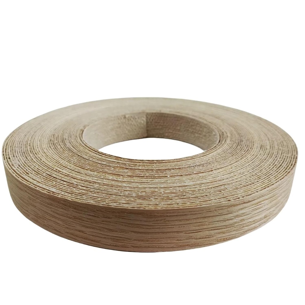 Real White Oak Wood Veneer Edge Banding Roll,7/8 Inch ×50ft,Preglued Iron On Edging Band with Hot Melt Self Adhesive-Plywood Edgebanding Flexible Wood Tape for Laminate Furniture Repair