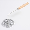 Plum Blossom Crispy Rosette Iron Detachable Aluminum Alloy Frying Bunuelos Mold with Handle Festivals Cookies Waffles Molde para Buñuelos de Viento(2cps)