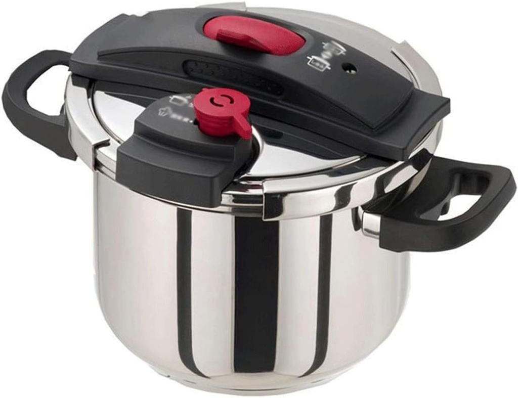 6L 304 Stainless Steel Pressure Cooker, Commercial Corrosion-resistant Domestic Slow Cooker Stock Pot, Safety Explosion-proof Gas Induction Cooker