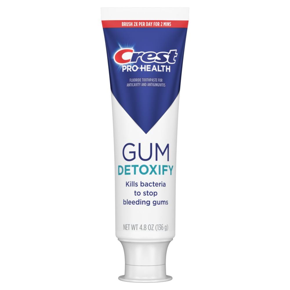 Crest Pro-Health Gum Detoxify Deep Clean Toothpaste 4.8 oz - Anticavity, Antibacterial Flouride Toothpaste, Clinically Proven, Gum and Enamel Protection, Plaque Control