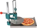7.9inch Pizza Dough Press Machine w/Cast Iron Base, Dual Plates, 304 Stainless Steel Manual 0.2" Thick Disc Dough Pastry Press Machine for Making Hand Pies, Bread Molds, Pie Crusts