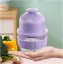 Mini Food Processor, Electric Meat Grinder, Cordless Food Chopper, with 3-Leaf Blades, Portable Mixer for Kitchen, for Making Baby Food, Salad, Minced Meat, Vegetables (Purple)