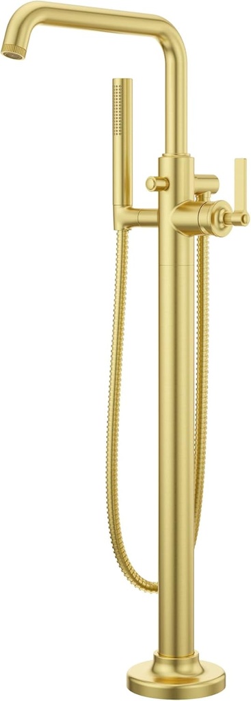 Pfister LG6-1WN Winter Park Floor Mounted Tub Filler with Built-in Diverter - Includes Hand Shower - Brushed Gold