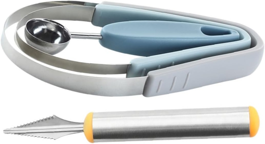 4pcs Stainless Steel Fruit Scoops for Apple Slices Melon Balls Multi-function Digging Spoon Fruit Juice Dicer Kitchen Tool