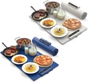 2 Pcs Electric Food Warming Mat: Innowarmer Silicone Food Warmer for Parties Buffet, Portable Fast Heating Pads for Food, Pizza Coffee Tea Heater Meat Defrosting Tray Adjustable Temperature