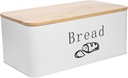 Alipis Bread Organizer Carbon Steel Bread Box with Lid Multi-functional Kitchen Storage Container Cookies and More Space-saving Design for Counters and Cabinets
