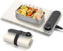 Portable Warming Pad - 7-Temp Electric Food Warmer (100-212°F), Fast & Even Heating for Lunch/Dinner, Suitable for Stainless Steel/Ceramic/Glass Lunch Box, 4H Auto Off, Compact Foldable