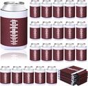 26 Pcs Football Can Cooler Sleeves Beer Drink Can Bottle Cooler Sleeves Bulk Collapsible Insulator for Football Lovers Party Birthday Themed Party Supplies Decorations(5 x 3.7 in)