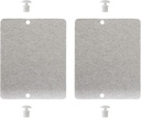 2 Pcs WB34X21271 & 3026729 Microwave WaveGuide Mica Cover 3-3/8 x 4-1/8 Inches, 4 Locking Button Rivet, Fits GE General Electric Hotpoint RCA Sears Kenmore Countertop Microwaves AP5791399, PS8754952