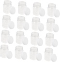 STOBAZA 16pcs Transparent Plastic Storage Jars for Honey Jam Spices and More Food Containers with Smooth Surface for Kitchen Organization