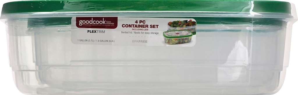 GoodCook FlexTrim 1.8gal / 1 gal Container Set, BPA Free