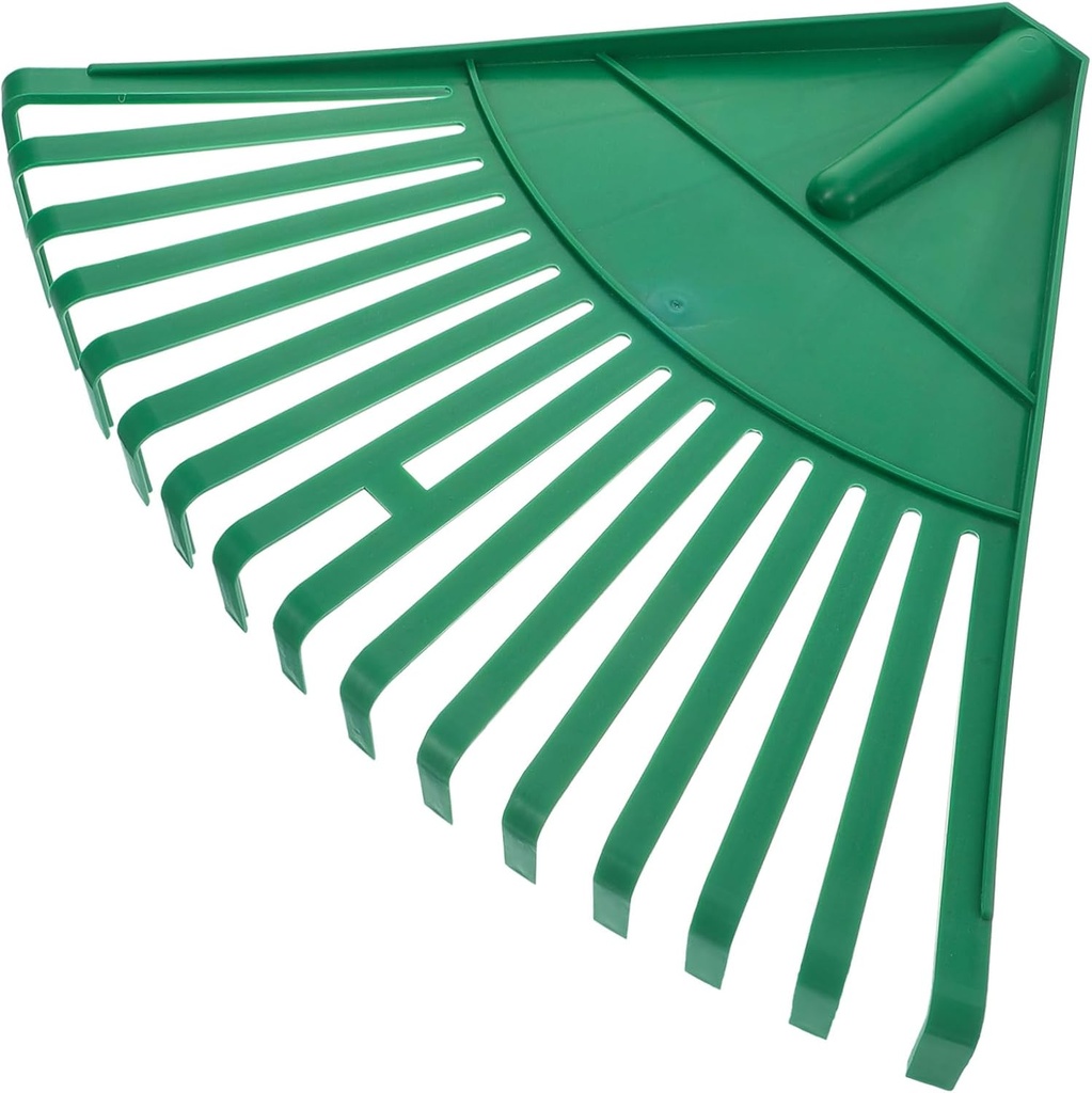 Wakauto Portable Plastic Garden Pine Needle Rake with Tines Hand Rake for Leaves and Lawn Cleaning Lightweight Gardening Tool for Shrubs Flowers Fruit Trees and Vegetable Beds