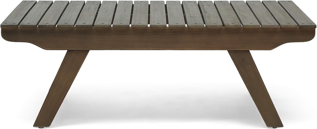 Christopher Knight Home Kailee Outdoor Wooden Coffee Table, Gray Finish