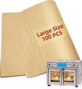 Air Fryer Paper Liners for Emeril Lagasse Dual Zone 360 Air Fryer Oven Combo with French Door, 100 PCS Large Size Parchment Paper Square Airfryer Liner Baking Sheets for Emeril Lagasse 360 Toster Oven