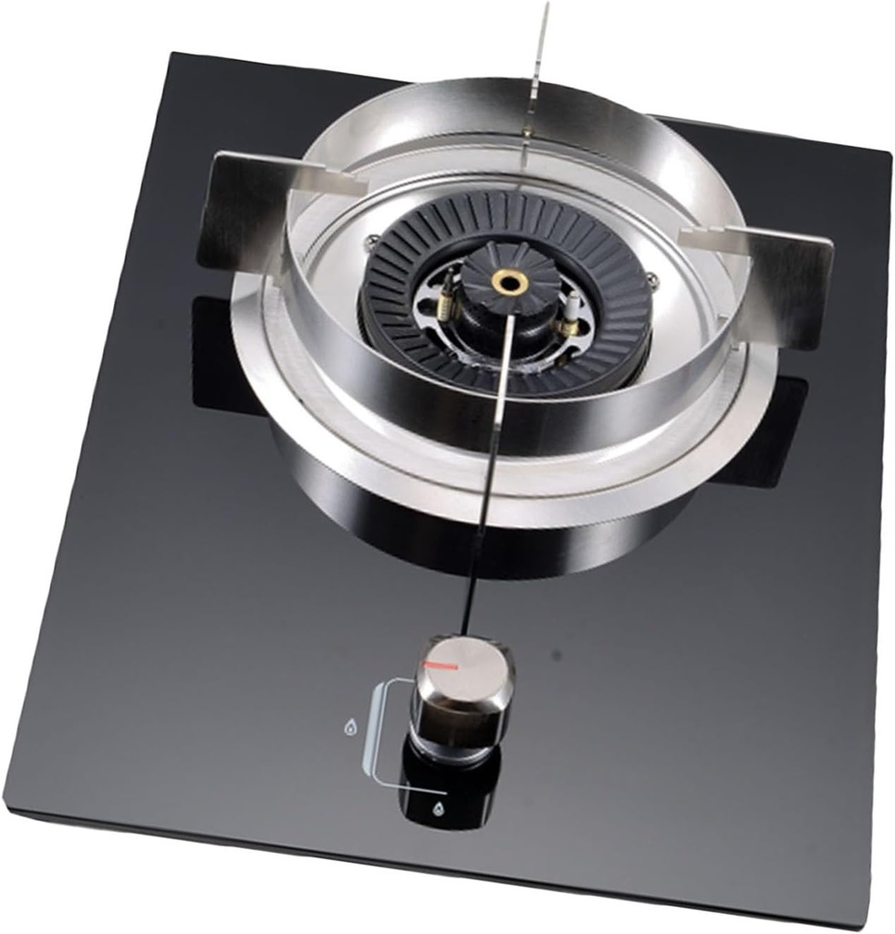 Gas Stove,Tempered Glass Gas Cooktop,1 Burners with Thermocouple Protection,NG/LPG Convertible,Suitable for Home and Commercial Use,5.2KW/17742.4BTU (Color : NG)