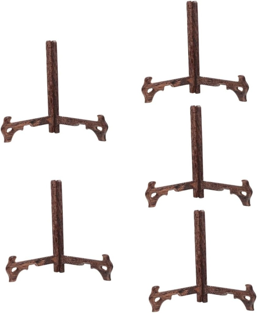 Cabilock 5pcs Display Rack Easels for Display Lightweight and Stable for Collector Plates